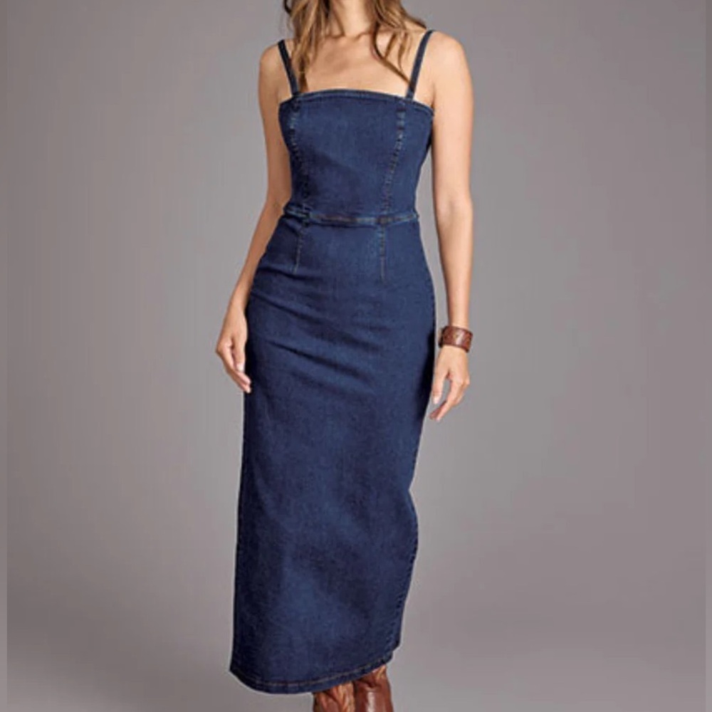 NWT‎ Stetson Stretch Denim Fitted Dress